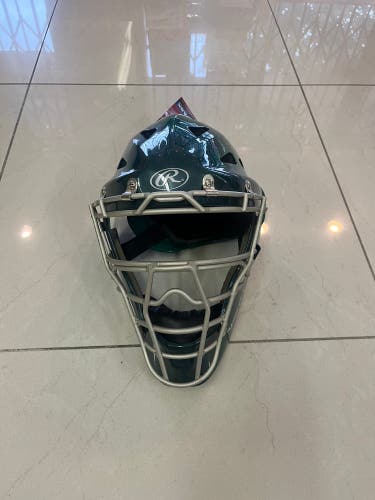 New Rawlings Adult Cool Flow HLCH1S Dark Green Catchers Helmet