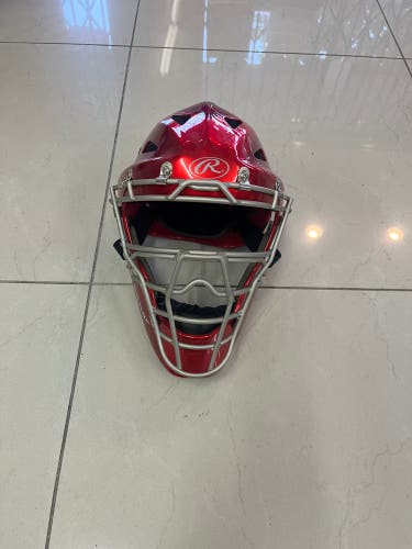 New Rawlings Cool Flow HLCH1S Scarlet Red Catchers Helmet