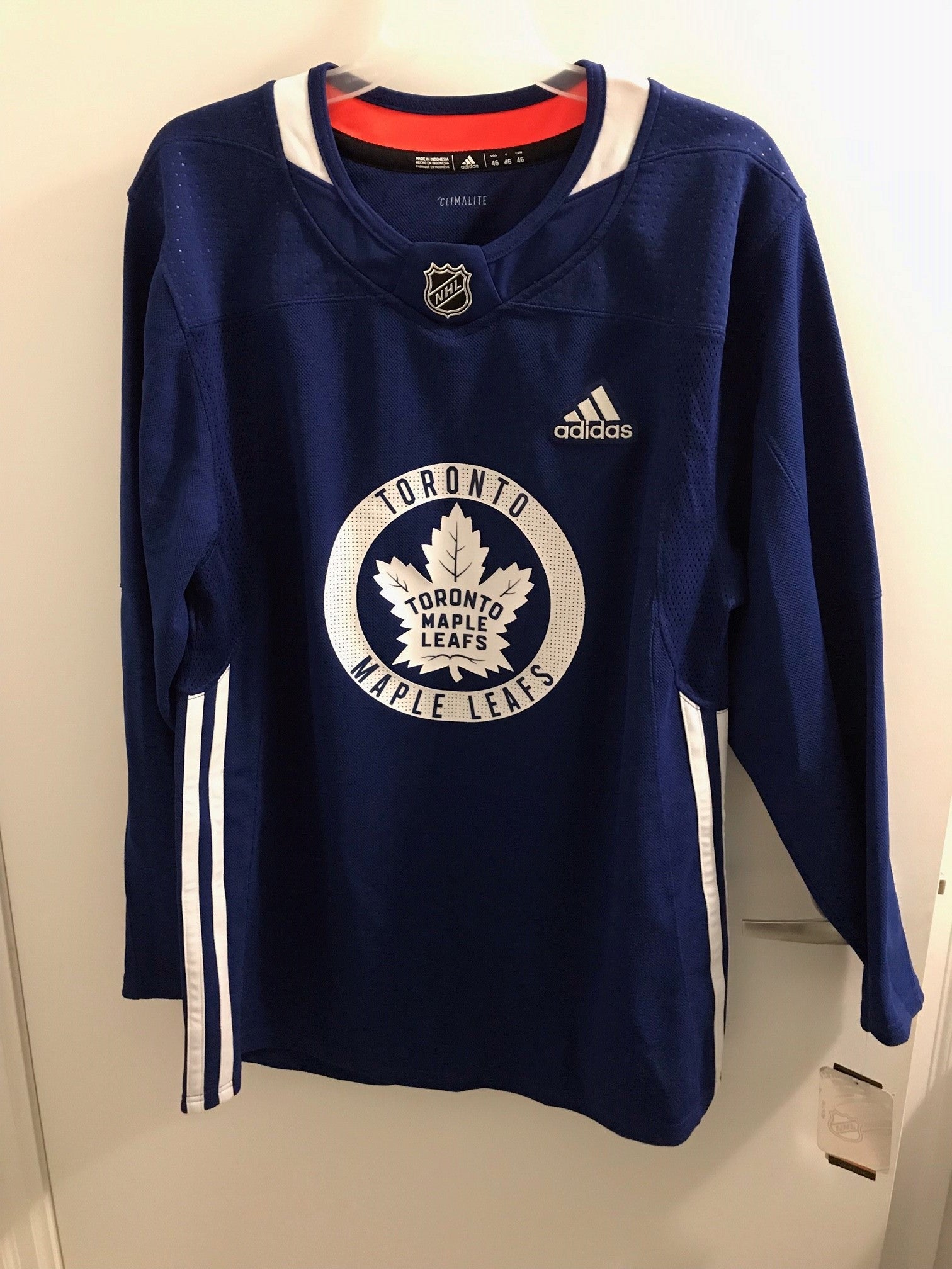 TORONTO MAPLE LEAFS sze 46 Small Prime Green Adidas Authentic Hockey Jersey  away