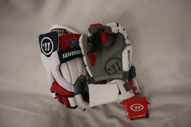New MLL Boston Cannons Warrior Burn Pro Lacrosse Gloves