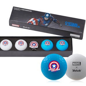 Volvik Marvel Limited Edition Avenger Golf Ball Gift Packs - Captain America 2.0