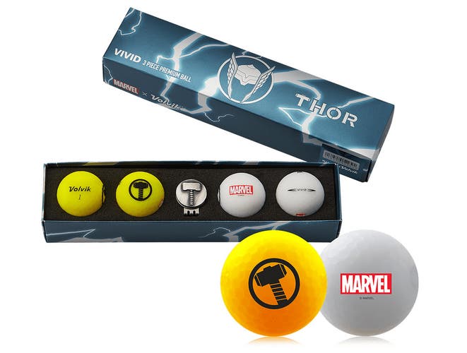 Volvik Marvel Limited Edition Avenger Golf Ball Gift Packs - Thor