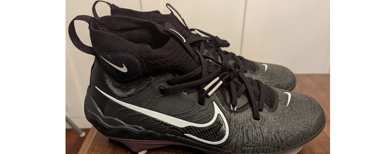 Nike Alpha Huarache NXT Black Metal Baseball Cleats Zoom Air DJ6517-010 size 10
