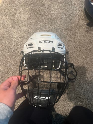 Used Medium CCM  Tacks 310 Helmet Combo With Cage