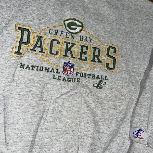 Vintage Green Bay Packers Sweatshirt Mens L Gray NFL Football Team Logo  Sweater