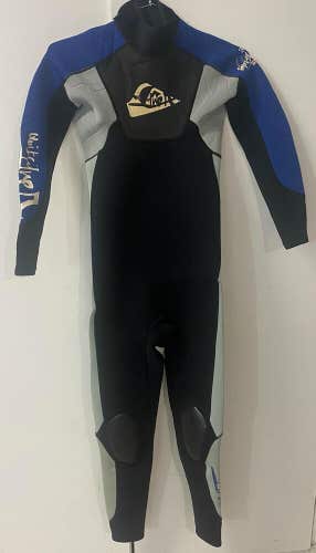 Men's Quiksilver Men's Syncro Full Wetsuit 3/2 mm Size M Blue & Black