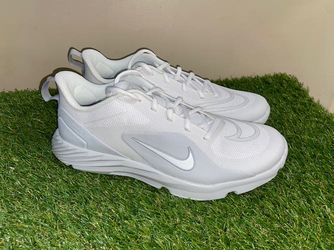 *SOLD* Nike Alpha Huarache 8 Pro Turf Lacrosse Shoes White CZ6559-110 Mens Size 8 NEW