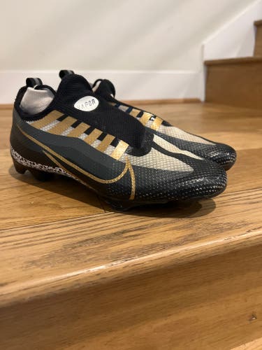 Black White And Gold Men's Nike Vapor Molded Cleats Low Top vapor