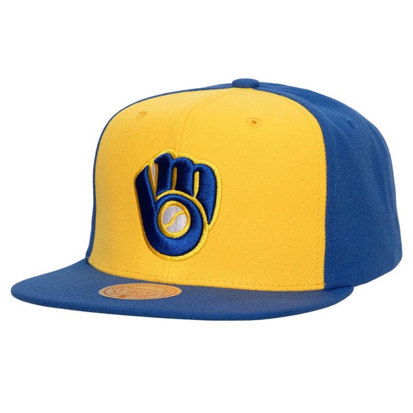 Milwaukee Brewers New Era Cooperstown Collection Mesh Jersey Snapback Hat  Rare