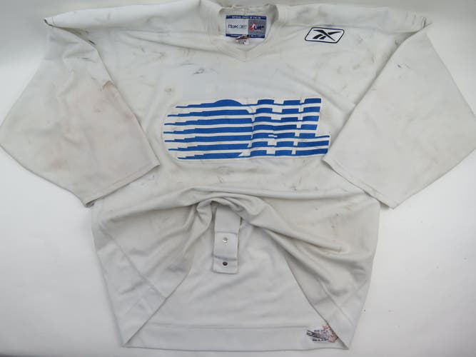 Reebok Practice Worn Authentic OHL Pro Stock Ice Hockey Jersey White 58 GOALIE