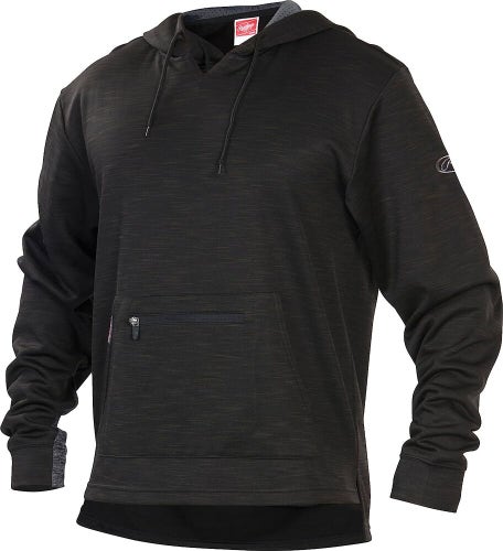 NWT Rawlings Men's Performance Brushed Fleece Hoodie Black Size Small