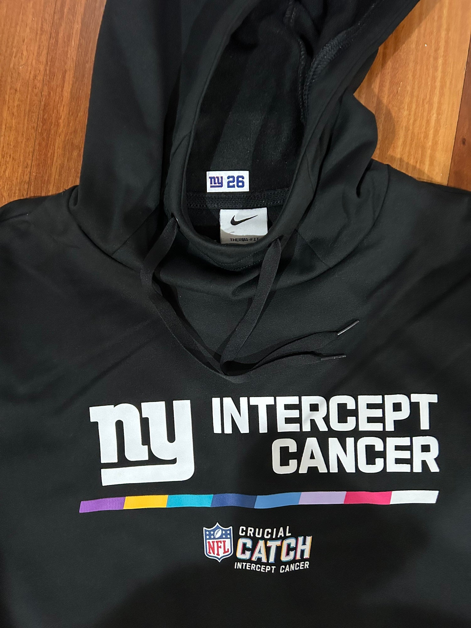 Saquon Barkley New York Giants Cancer Hoodie Nike On Field Team