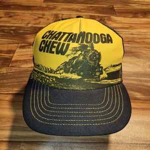 Vintage Rare Chattanooga Chew Tobacco Mesh Trucker Snapback Hat Made In The USA