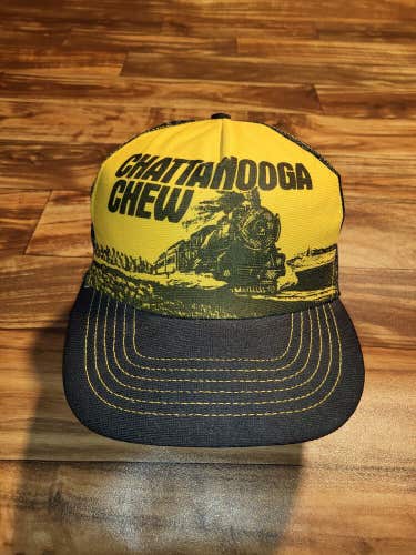 Vintage Rare Chattanooga Chew Tobacco Mesh Trucker Snapback Hat Made In The USA