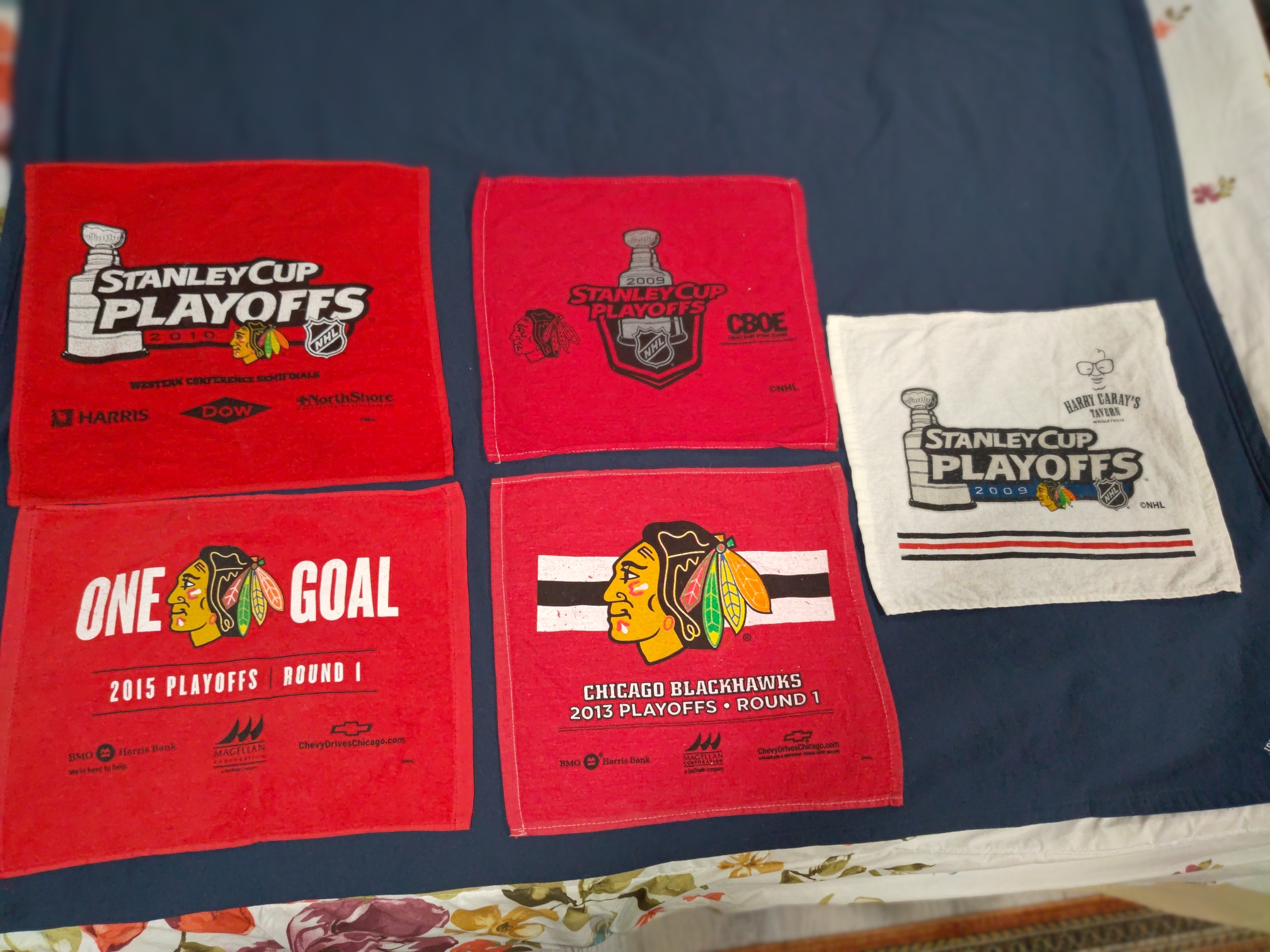 Chicago Blackhawks Vintage Rally Towels from the good years