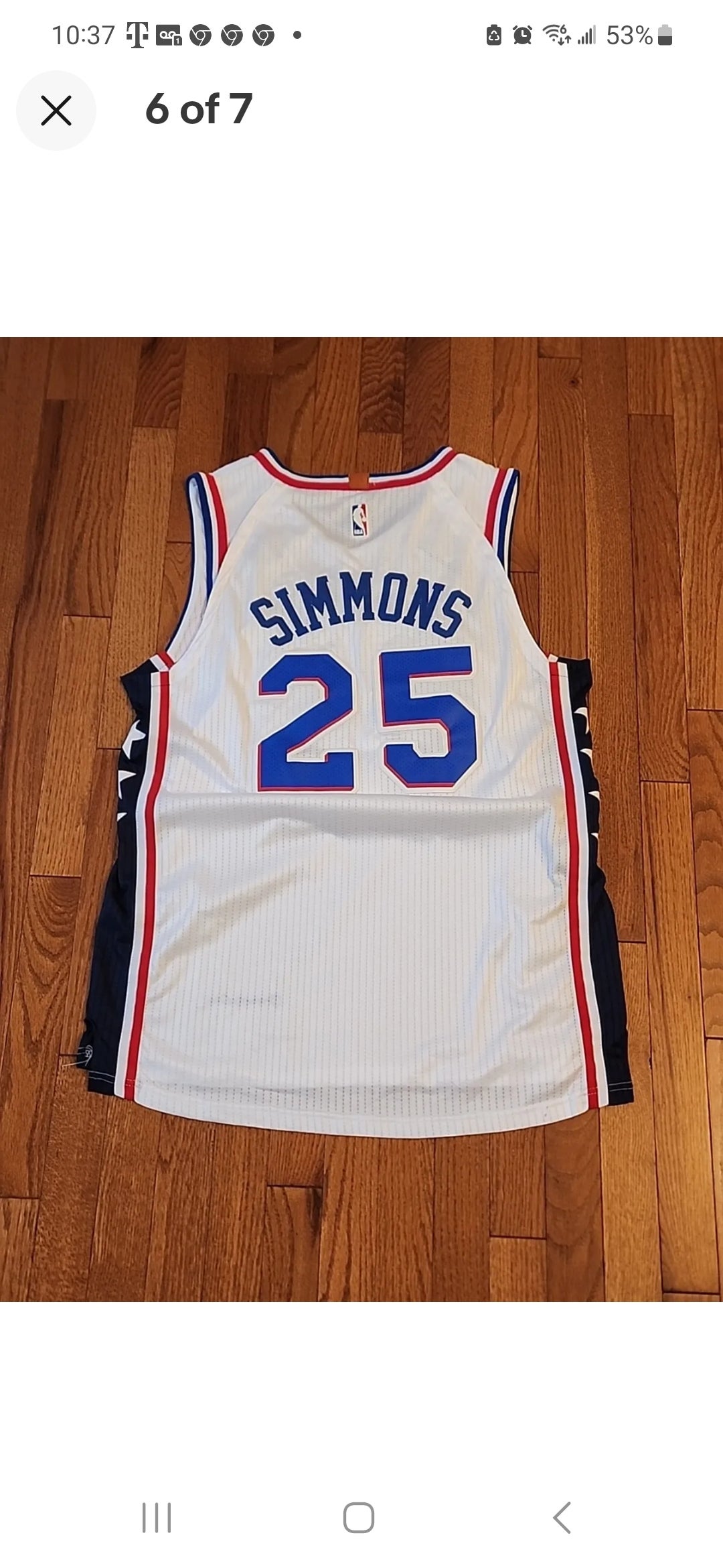 Nike stub hub Ben Simmons Jersey Philadelphia 76ers Sixers Mens Sz 52 / XL  NWT
