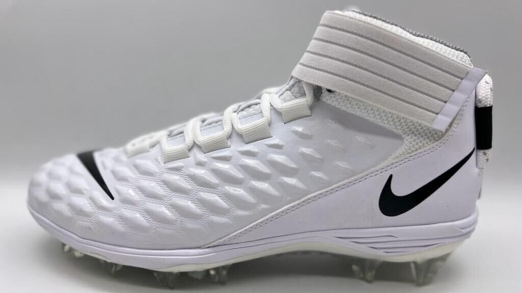 Nike Men's Force Savage Pro 2 Mid Football Cleats, Size 18, White/Black