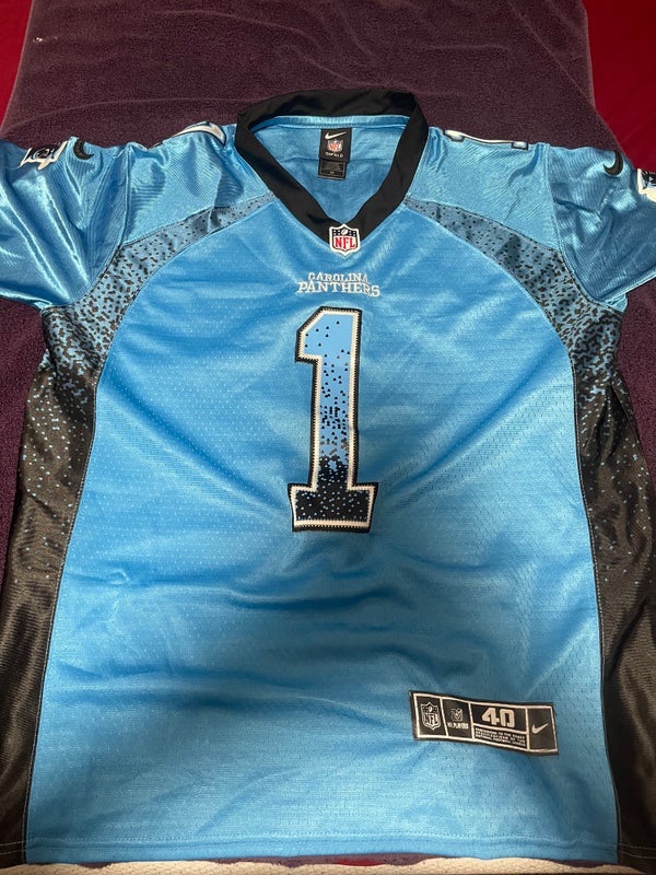 Nike NFL On Field Carolina Panthers Cam Newton #1 Jersey Women's Size L