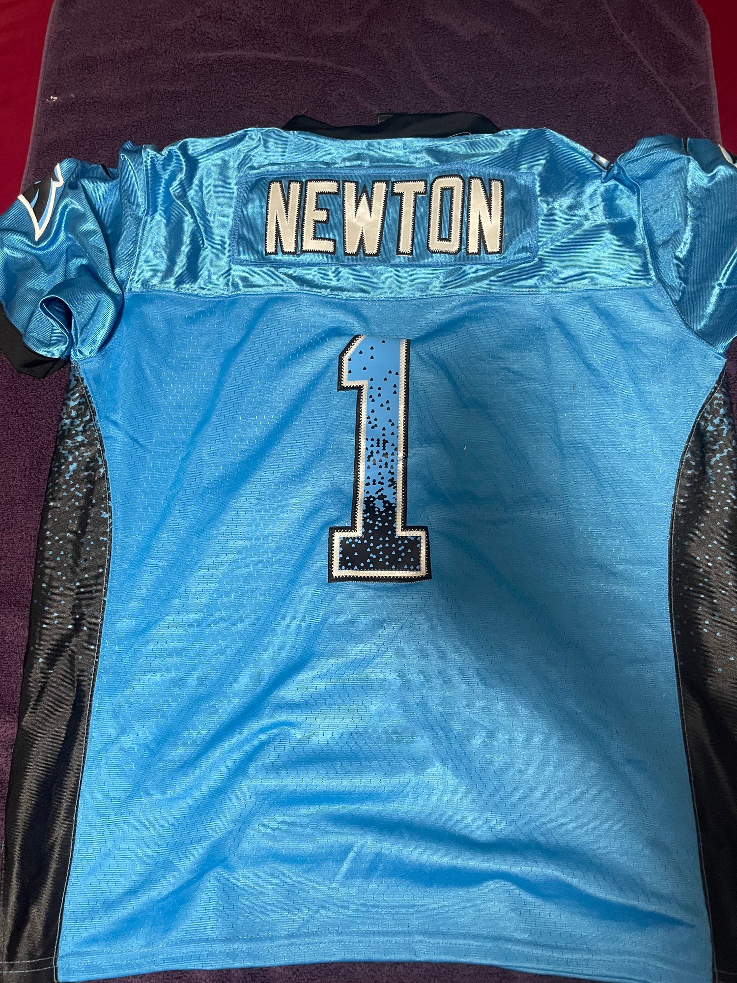 Men/Women/Youth #1 Cam Newton Carolina Panthers Blue Game Football Jersey  Stitched