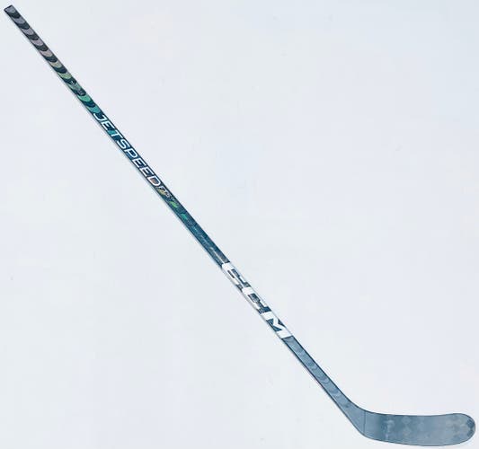 Silver CCM Jetspeed FT5 Pro (AS-V Pro Build) Hockey Stick-LH-P28M-80 Flex-Grip W/ Bubble Texture