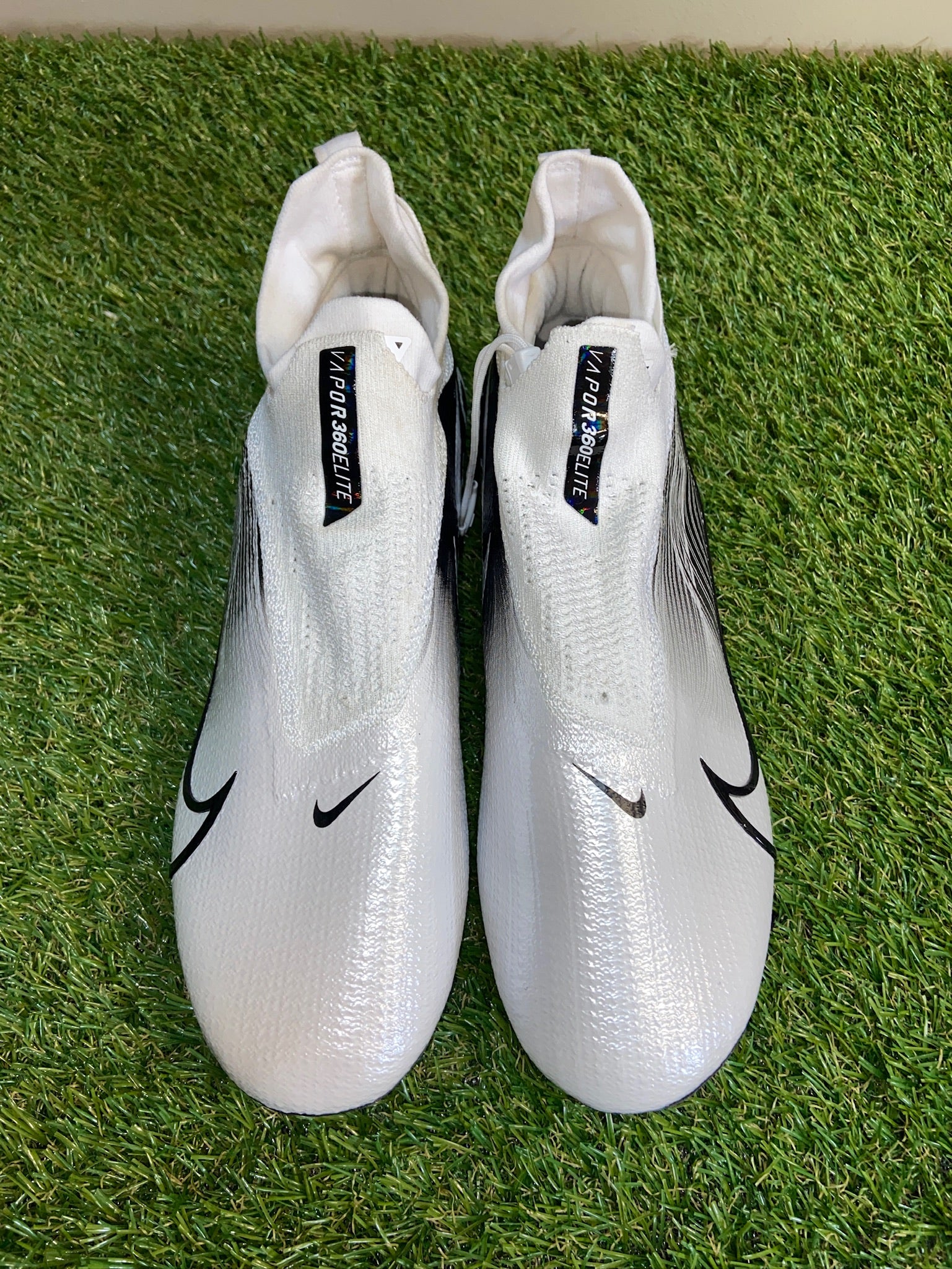 \ud83d\udd25NEW NIKE VAPOR Edge Elite 360 OBJ White Black Football Cleats ...