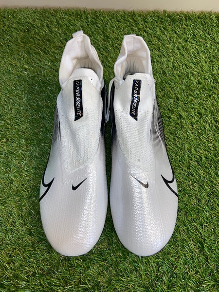 Nike Vapor Edge Elite 360 Flyknit White Black Football Cleats