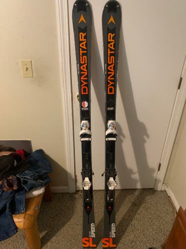 New Dynastar 165 cm Racing Speed WC FIS SL Skis With Bindings Max Din 16