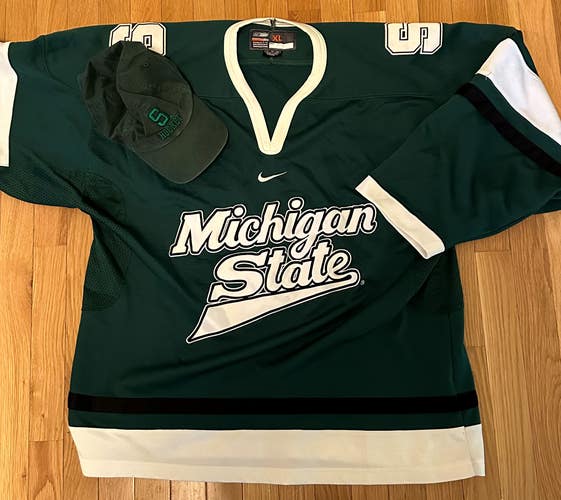 Nike Bauer Michigan State Hockey Jersey - Adult XL - Includes Bonus Nike Hat!