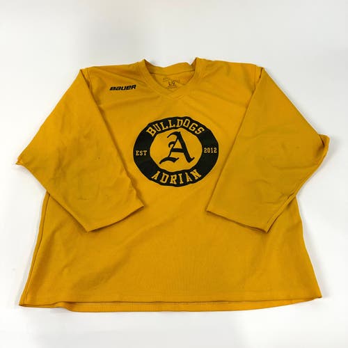 Used Adrian College Yellow Bauer Practice Jersey | Senior Small