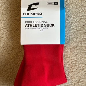 New Champro Professional Athletic Baseball Socks - Red - Small