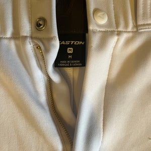 White New Adult Medium Easton Rival Pro Taper Game Pants