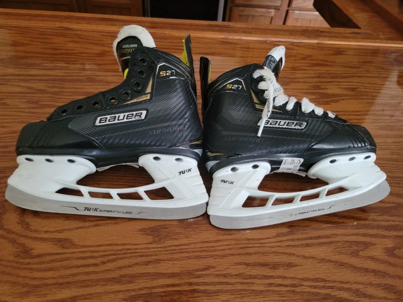 Youth Used Bauer Supreme S27 Hockey Skates Regular Width Size 11