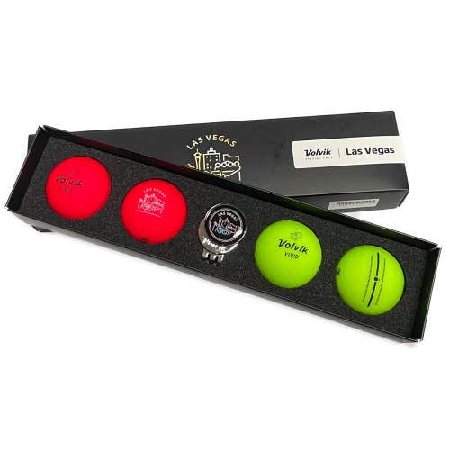 Volvik Vivid Limited Edition State Pack Golf Balls & Ball Marker Set - Las Vegas