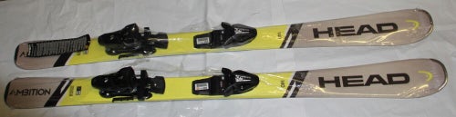 NEW Head Ambition 140cm R Skis with  BYS10 Bindings fit 23.5-26.5 mondo