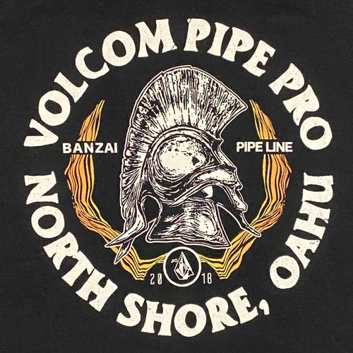 Volcom Stone T Shirt Mens Size S Black Short Sleeve Banzai Pipeline Hawaii New