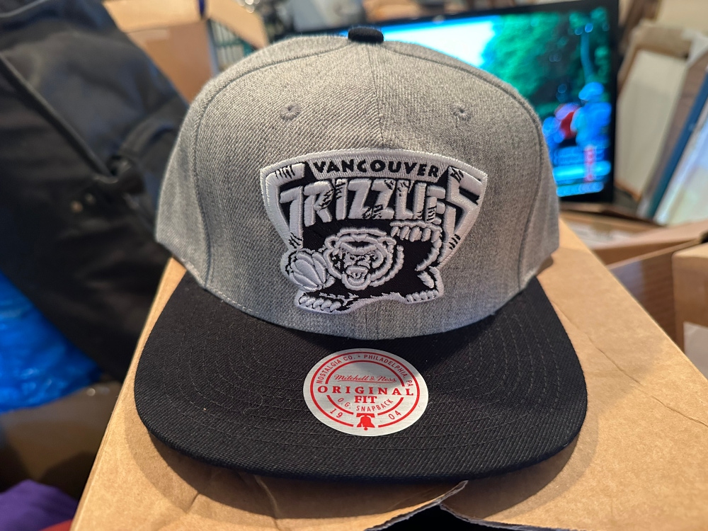 Vancouver Grizzlies Grey SnapBack hat-NWT
