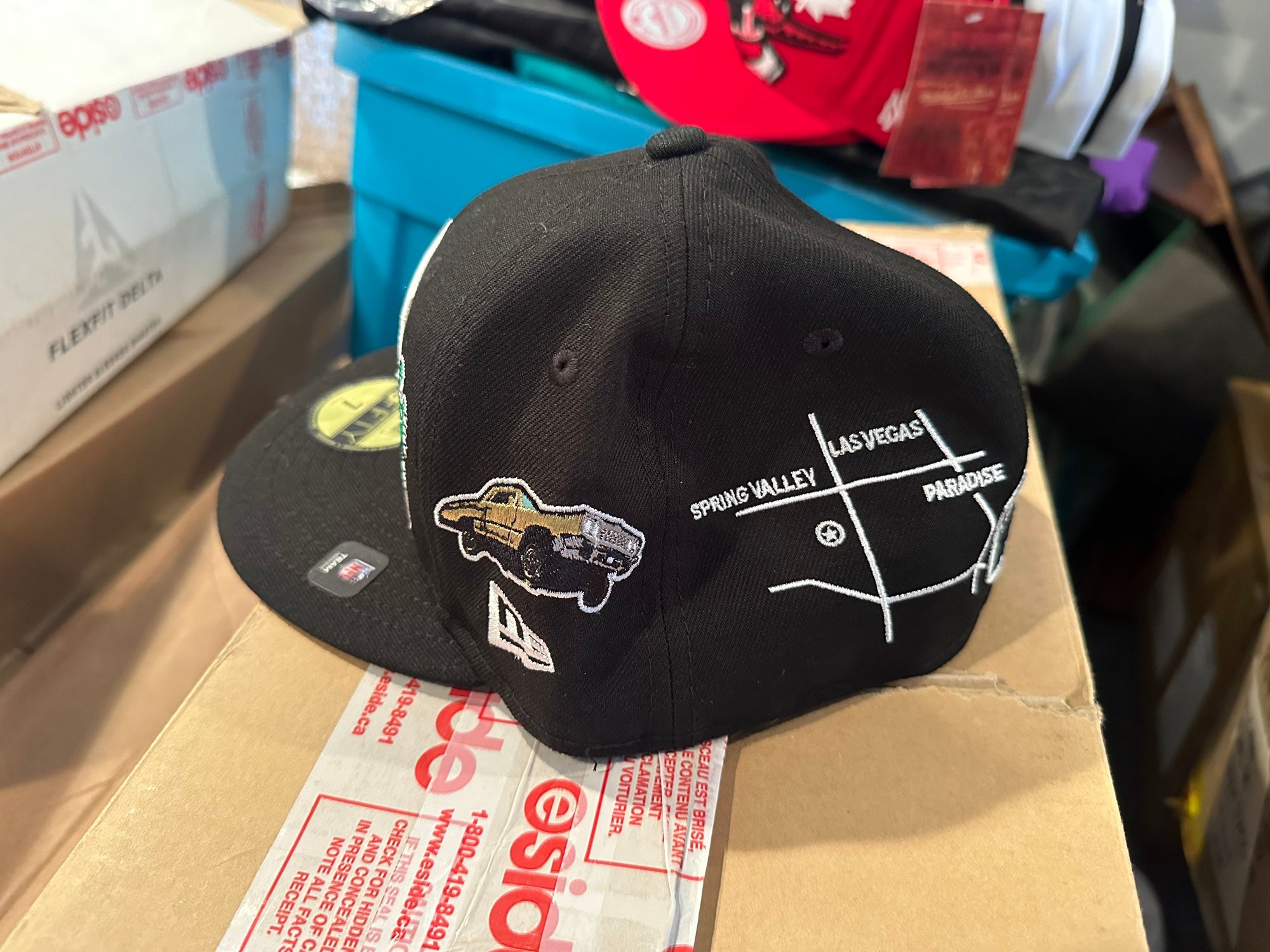 Las Vegas Raiders Throwback Hidden Fitted Hat 7 1/4