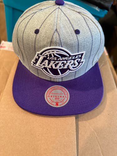 Los Angeles Pinstripe SnapBack hat-NWT by Mitchell & Ness