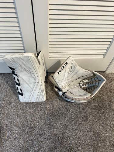 Used CCM Regular Premier II Pro Glove & Blocker