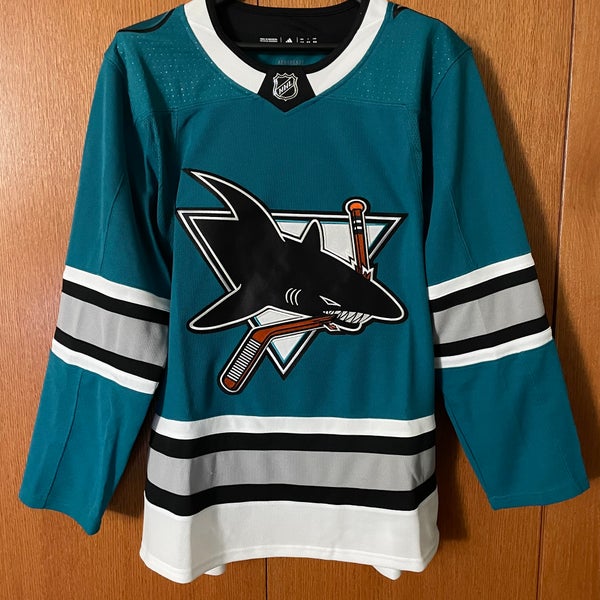 San Jose Sharks Men's Adidas Home Teal Authentic Blank Jersey