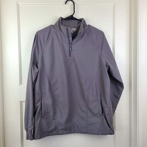 Duluth Trading Gray Bogey Pullover Windbreaker 1/4 Zip Top Size M