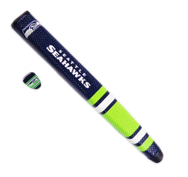 NEW Team Golf Seattle Seahawks Blue/White Jumbo Putter Grip w/Ball