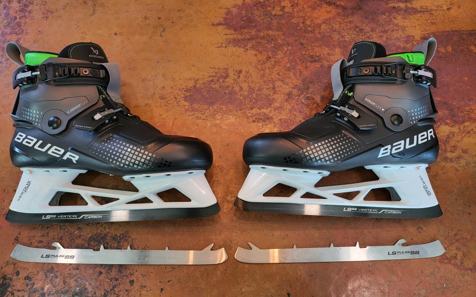 Senior Used Bauer Konekt Hockey Goalie Skates Regular Width Pro Stock Size 10