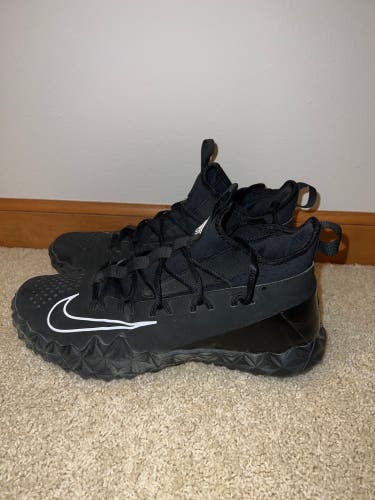 Black Men's Turf Cleats Mid Top Alpha Huarache 6 Elite Turf