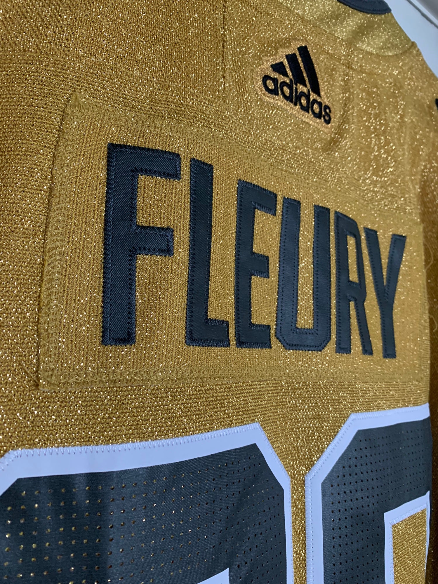 Marc-Andre Fleury Vegas Golden Knights Adidas Authentic Home NHL Hocke –