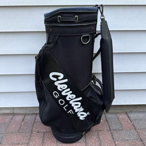 Cleveland VAS Plus Golf Cart Staff Bag Black White 6 Way Dividers