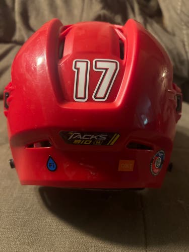 Worn half a season red CCM Tacks 910 size Medium