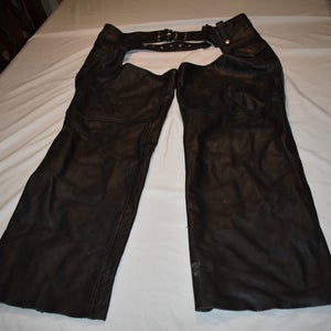 Leather Chaps, Black, 2XL