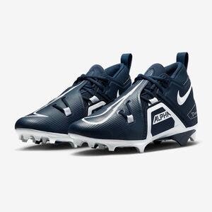 new mens 11.5 nike alpha menace pro 3 mid molded football/lacrosse cleats navy/white ct6649
