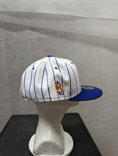 Vintage Boston Red Sox Hat New Era MLB Fitted Heritage Pin Stripe Size 7 7/8